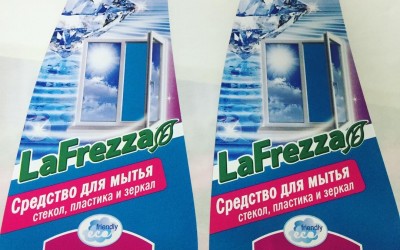 Наклейка Средство для мытья стекол, пластика и зеркал