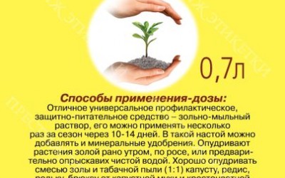 Этикетка самоклеющаяся Зола древесная